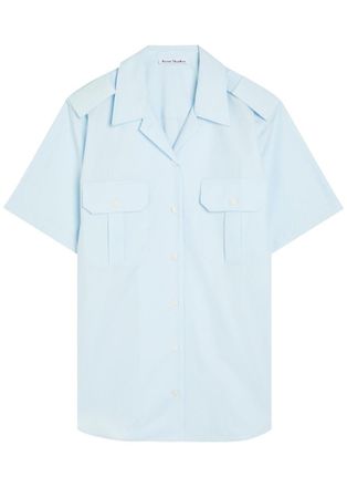 Acne Studios Cotton-poplin Shirt - Light Blue - 38 (UK10 / S)