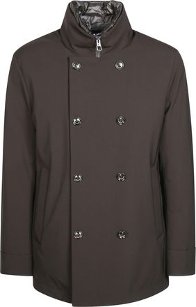 Montecore Double-Breasted Matte High-Collar Jacket