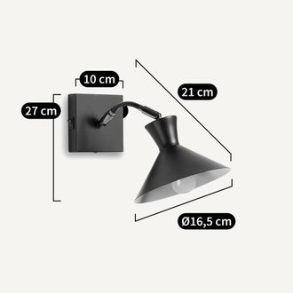 AM.PM Enkelvoudige wandlamp in ijzermetaal, Voltige