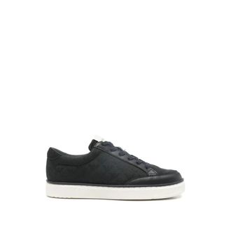 Emporio Armani Schoenen, Heren, Blauw, 43 EU, Katoen, All-over Eagle Jacquard Sneakers