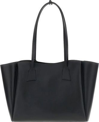 Hidesins Womens Leather Tote Bag Black Calf Shoulder