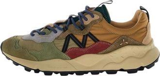 Flower Mountain Leren sneaker met su&egrave;de details - Heren - Sneakers - Veelkleurig - 41 EU - Su&egrave;de - Schoenen