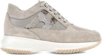 Hogan Interactive Suede Sneakers With Sequins