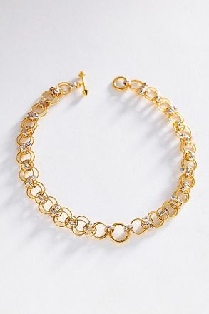 Awe Inspired Chain Mail Toggle Charm Collar Necklace