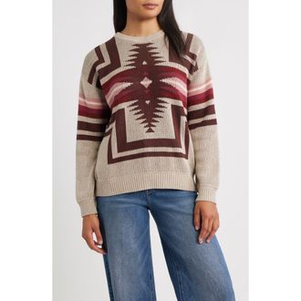 Pendleton Montera Cotton Sweater in Taupe Heather at Nordstrom, Size Large
