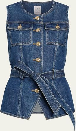 Cinq &agrave; Sept Reenee Belted Denim Vest