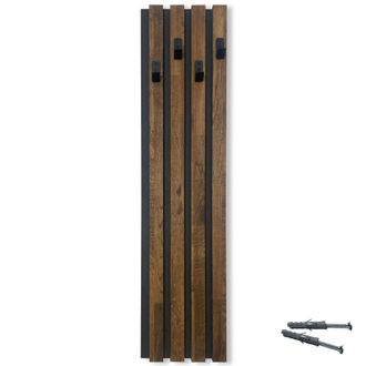 OEM Perchero De Madera Lamele De 98 Cm, M&oacute;dulo De 24 Cm, Color Marr&oacute;n