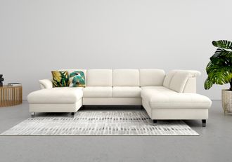 Sit&more Wohnlandschaft »Maggiore U-Form« wahlweise mit Kopfteilverstellung, Bettfunktion und Stauraum