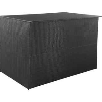 vidaXL Baule da Giardino Nero 150x100x100 cm in Polyrattan - Vidaxl