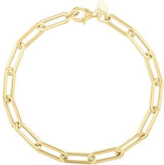 Queen Jewels Paper Clip Chain Bracelet in Gold at Nordstrom Rack, Size 7