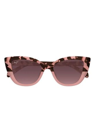 Maui Jim Blossom tortoiseshell cat-eye sunglasses - unisex - Acetate - 54 - Pink