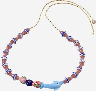 Sorbet Island Collana Sorbet Island Con Delfini E Perle Di Vetro