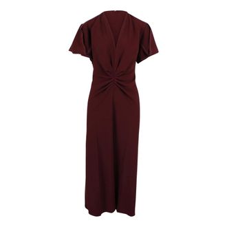 Victoria Beckham Midi Dresses, female, Red, Size: S Eve Midi Dress