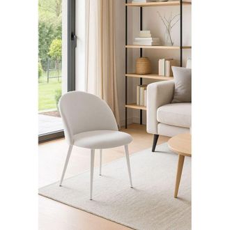 Regalos Miguel Sillas Comedor - Silla White Vint Tela - Blanco