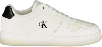 Calvin Klein Leather Sneaker - Dames - Sneakers - Wit - 39 EU - Leer - Schoenen