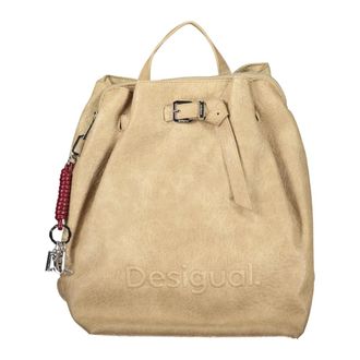 Desigual Mochila Luena con Medio Logo - Bags - Mujer - Beige - ONE SIZE