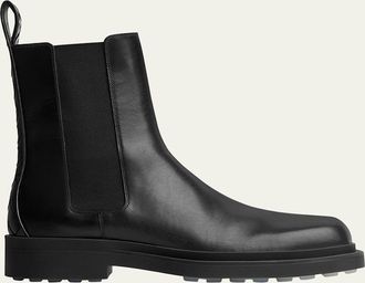 Bottega Veneta Mens Ben Smooth & Intrecciato Leather Chelsea Boots