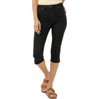 Silver Jeans Co Isbister Modern Capri Jeans in Black at Nordstrom, Size 31