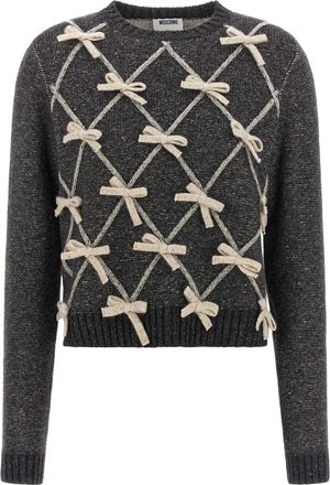 Moschino Gray Wool Womens Cardigan