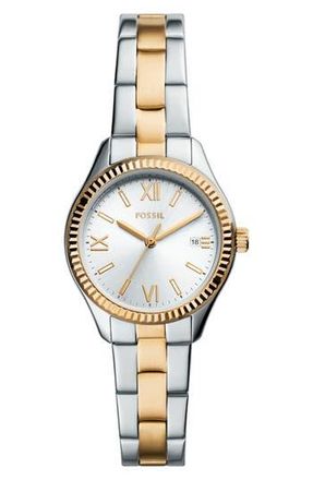 Fossil Two-Tone Stainless Steel Quartz Bracelet Watch, 30mm in 2-Tone at Nordstrom Rack