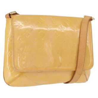 Louis Vuitton Pre-owned Vintage Patent Leather Shoulder Bag - Dames - Pre-owned - Geel - Maat: ONE Size Leer