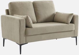 Sweeek Sofá de pana con patas de metal de 2 plazas