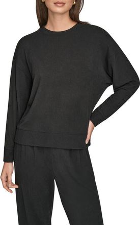 DKNY Dropped Shoulder Sweatshirt in Black at Nordstrom, Size X-Large