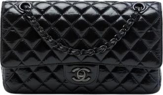Chanel Pre-owned Classic Double Flap Shoulder Bag - Dames - Vintage Schoudertas - Zwart - ONE Size - Leer - Vintage