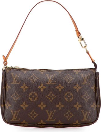 Louis Vuitton Pre-owned Womens Pochette Accessoires Shoulder Bag - Brown Textile - One Size