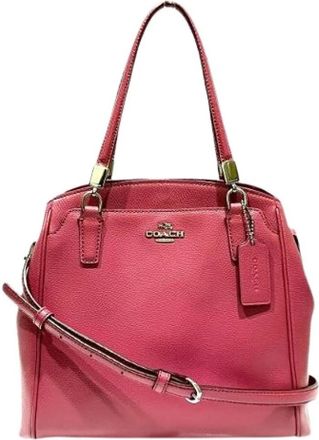Coach Pre-owned Handbags, female, Pink, Size: ONE SIZE Pre-owned Leather Handbag