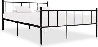 vidaXL Estructura De Cama Sin Colch&oacute;n Metal Negro 180x200 Cm Vidaxl
