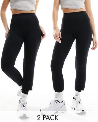 Only 2 pack leggings in black