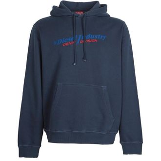Diesel Heren Industrie Denim Divisie Hoodie (Marineblauw)