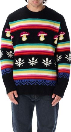 Msgm Black Crew Neck Sweater