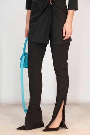 Jacquemus Pre-Loved Le Pantalone Trousers With Slit Ankle And Hook & Eye In Black