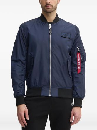 Alpha Industries Bomberjack met ritszak - Blauw