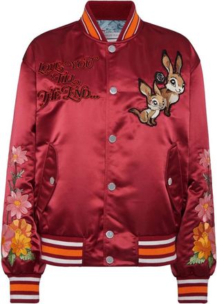 Philipp Plein Jassen, Dames, Rood, S, Nylon, Oversized Bomber Fairy