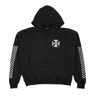 Rhude Black Classic Checker Hoodie