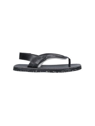 Kiko Kostadinov Black Leather Rounded Toe Thong Sandals