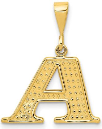 Diamond2Deal 10k Yellow Gold Initial A Pendant