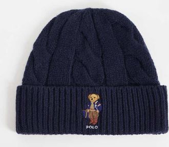 Polo Ralph Lauren Berretto blu navy con logo dellorso