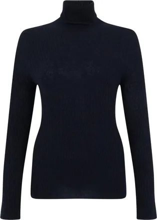 Fabiana Filippi Truien & Vesten, Dames, Zwart, S, Wol, Sweater met hoge kraag