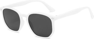 Generic Mens Large Frame Outdoor Sports Commuter Womens Sunglasses(White)