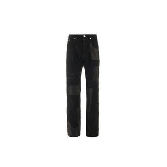 John Richmond Jeans, Heren, Zwart, W38, Katoen, Straight Leg Jeans met Patch
