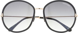 Tom Ford Hunter 58mm Round Sunglasses in Sblk/smkg at Nordstrom Rack