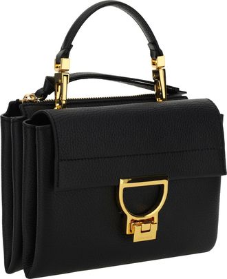 Coccinelle Womens Arlettis Handbag Noir Calf Leather Bos Taurus Handbags Hand Bags