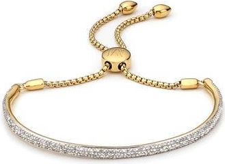 Monica Vinader Fiji Diamond Pav&eacute; Toggle Petite Bracelet in Yellow Gold at Nordstrom Rack