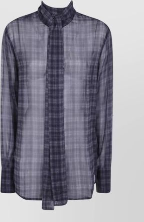 7 For All Mankind silk long sleeve bow shirt