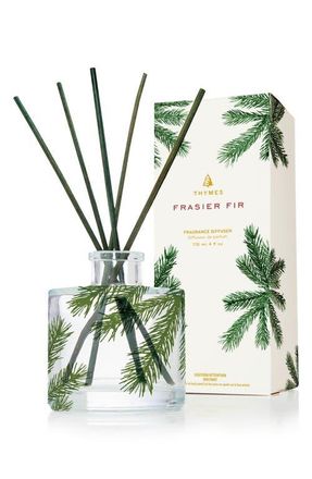Thymes Frasier Fir Petite Reed Diffuser in Green Pine Needle at Nordstrom