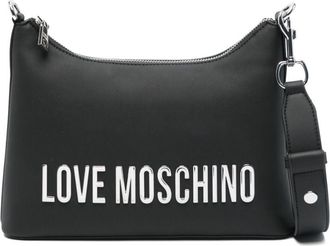 Love Moschino logo-lettering shoulder bag - Black